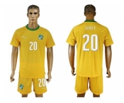 Cote dlvoire #20 Serey Home Soccer Country Jersey