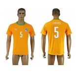 Cote dlvoire #5 Zokora Home Soccer Country Jersey1