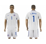 Chile #1 C.Bravo Away Soccer Country Jersey