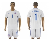 Chile #1 C.Bravo Away Soccer Country Jersey