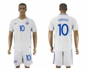 Chile #10 Vargas Away Soccer Country Jersey