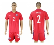 Chile #2 Mena Home Soccer Country Jersey