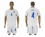 Chile #4 Isla Away Soccer Country Jersey