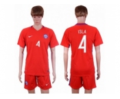 Chile #4 Isla Home Soccer Country Jersey