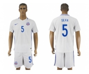 Chile #5 Silva Away Soccer Country Jersey