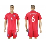 Chile #6 Gutierrez Home Soccer Country Jersey