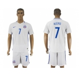 Chile #7 Alexis Away Soccer Country Jersey