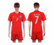 Chile #7 Alexis Home Soccer Country Jersey