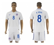 Chile #8 A.Vidal Away Soccer Country Jersey