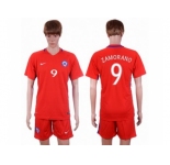 Chile #9 Zamorano Home Soccer Country Jersey