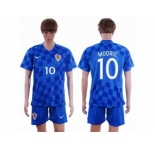 Croatia #10 Modric Away Soccer Country Jersey
