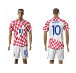 Croatia #10 Modric Home Soccer Country Jersey
