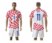 Croatia #11 Srna Home Soccer Country Jersey