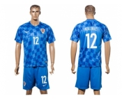 Croatia #12 Kalinic Away Soccer Country Jersey