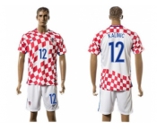 Croatia #12 Kalinic Home Soccer Country Jersey