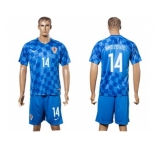 Croatia #14 Brozovic Away Soccer Country Jersey