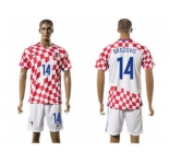 Croatia #14 Brozovic Home Soccer Country Jersey