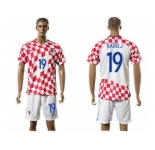 Croatia #19 Badelj Home Soccer Country Jersey