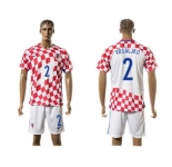 Croatia #2 Vrsaljko Home Soccer Country Jersey