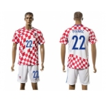 Croatia #22 Pivaric Home Soccer Country Jersey
