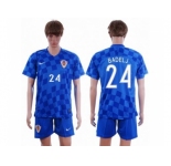 Croatia #24 Badelj Away Soccer Country Jersey
