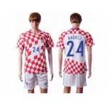 Croatia #24 Badelj Home Soccer Country Jersey