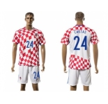 Croatia #24 Caktas Home Soccer Country Jersey