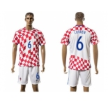 Croatia #6 Lovren Home Soccer Country Jersey