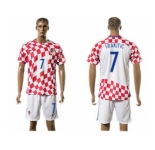 Croatia #7 I.Rakitic Home Soccer Country Jersey