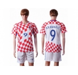 Croatia #9 Kramaric Home Soccer Country Jersey
