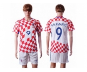 Croatia #9 Kramaric Home Soccer Country Jersey