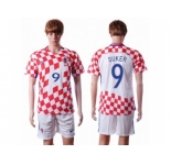 Croatia #9 Suker Home Soccer Country Jersey