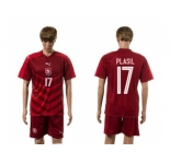 Czech #17 Plasil Red Home Soccer Country Jersey