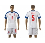 Czech #5 Kalas Away Soccer Country Jersey