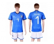 Italy #1 Buffon Home Soccer Country Jersey