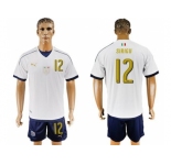 Italy #12 Sirigu Away Soccer Country Jersey