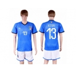 Italy #13 Astori Home Soccer Country Jersey