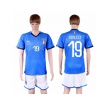 Italy #19 Bonucci Home Soccer Country Jersey