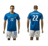 Italy #22 EL Shaarawy Home Soccer Country Jersey
