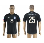 Italy #25 Marchetti Black Goalkeeper Soccer Country Jersey