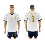 Italy #3 Chiellini Away Soccer Country Jersey
