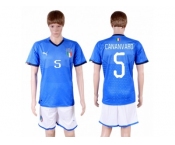 Italy #5 Cananvaro Home Soccer Country Jersey