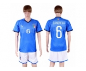 Italy #6 Candreva Home Soccer Country Jersey