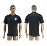 Italy Blank Black Goalkeeper Soccer Country Jersey