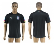 Italy Blank Black Goalkeeper Soccer Country Jersey
