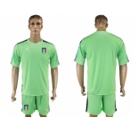 Italy Blank Green Goalkeeper Soccer Country Jersey
