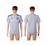 Italy Blank Grey Goalkeeper Soccer Country Jersey