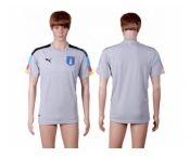 Italy Blank Grey Goalkeeper Soccer Country Jersey