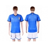 Italy Blank Home Soccer Country Jersey