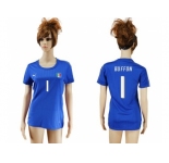 Women's Italy #1 Buffon Home Soccer Country Jersey